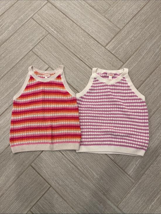 Cat & Jack Other - 2 Cat & Jack Pink and White Striped Knit Tank